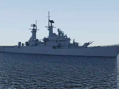 3D Italian Navy Vittorio Veneto class Helicopter Cruiser 3D model