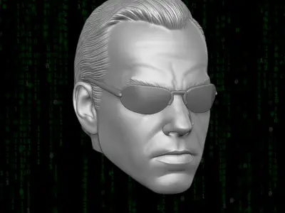 Agent Smith - Matrix 3D printables for action figures 3D print model