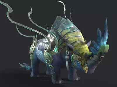 rhinoceros Low-poly 3D model