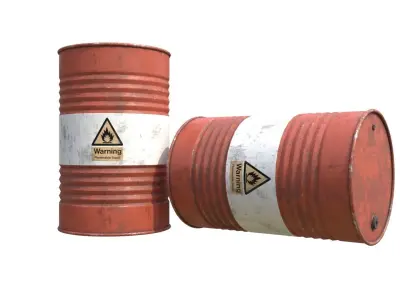 Old Barrel PBR Low-poly 3D model