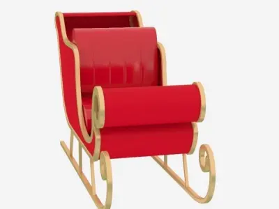 SantaSleigh santa claus sleigh 3D model