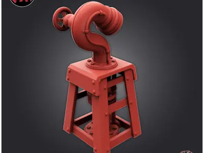 Industrial Fire Hydrant 3D print model