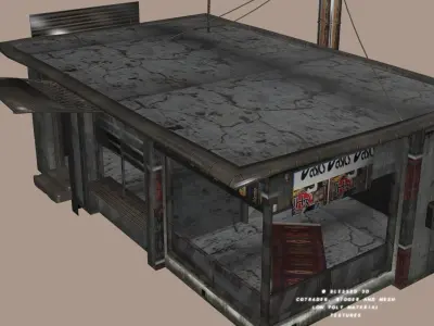 3DBlessed Ukraine Survivor Shack Low-poly 3D model
