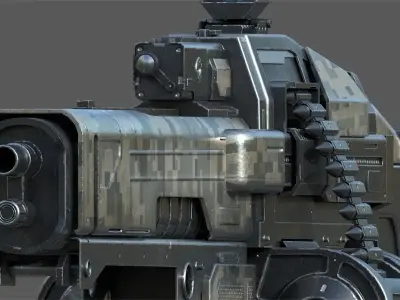 Machine gun 3D model 2