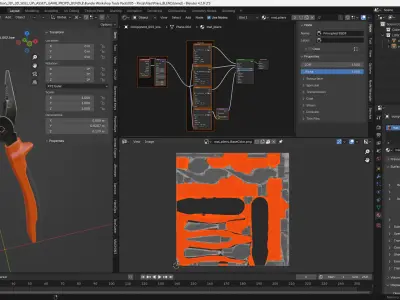 Pliers 3D Model - Game Ready Low-poly 3D model
