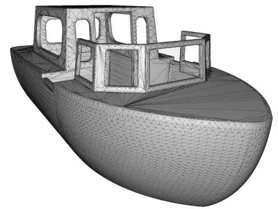 Marvelous Tourist Boat Toy Low-poly 3D model