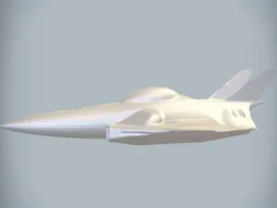Futuristic Stealth Fighter Jet 3D Model for Games Visuals 3D model
