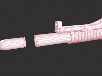 M203 Grenade Launcher Low-poly 3D model