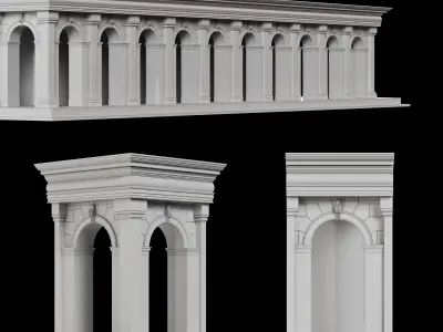 Classic Architecture Concrete  Arch 3D model