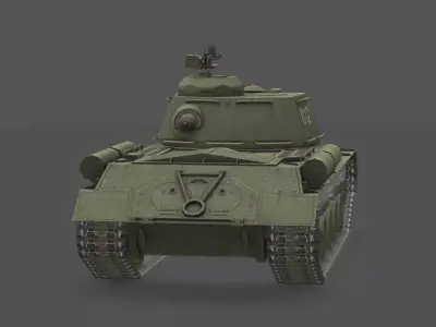  IS-2 Heavy Tank 3D Model Low-poly 3D model