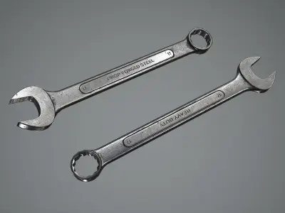 Combination Wrench Low-poly 3D model buy