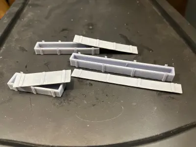Long Transportation Wooden Boxes 3D print model