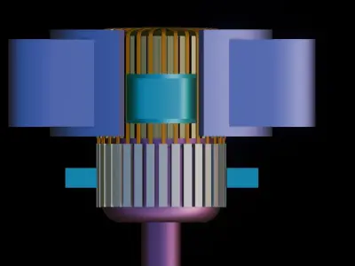 COMPOUND DC MOTOR 3D MODEL  Low-poly 3D model