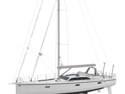Offshore Sailing Yacht 3D model