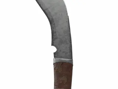 kukri knife 01  3D model