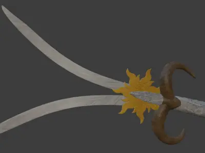 Orks Sword Low-poly 3D model