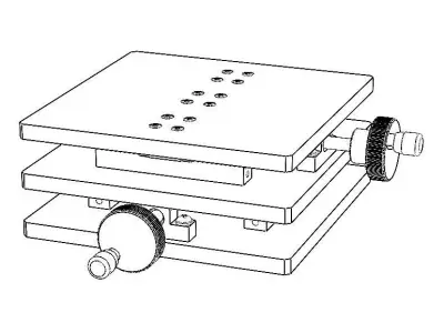 Custom Manual  XY Table 3D model