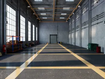 Warehouse Factory interior 3D model