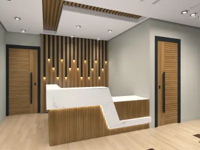 Office Space Interior 3D model
