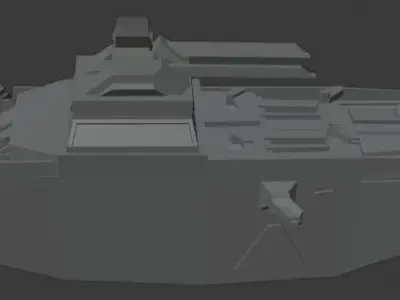 battleship warship Free 3D model