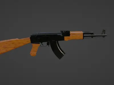 AK-47 Rifle Low-poly 3D model purchase