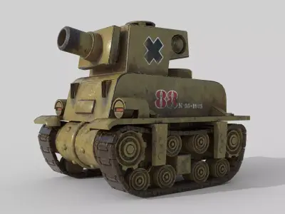 Metal Slug Tank Low-poly 3D model by andyyoon