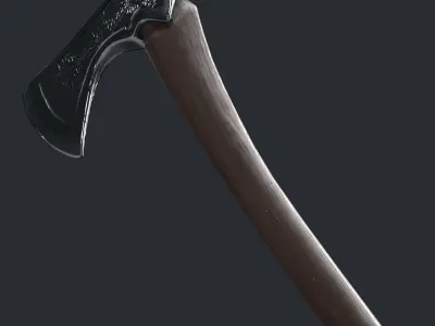 Hatchet Low-poly 3D model purchase
