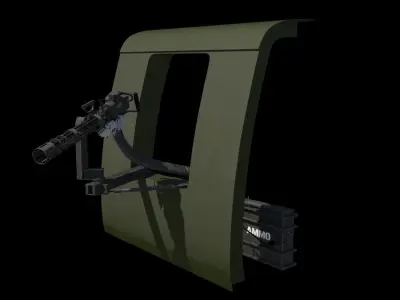 M134 Helicopter Mount System Collection 3D Model Pack