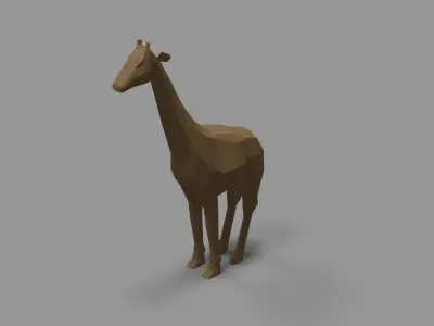 Low Poly Giraffe 3D Model Free 3D model