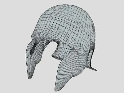 Gallic helmet Low-poly 3D model
