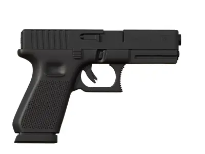 Han Gun Low-poly 3D model