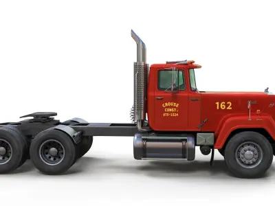 SuperLiner tanker truck Low-poly 3D model