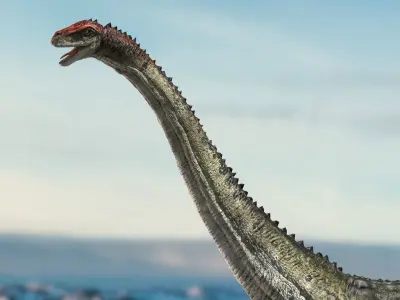 brontosaurus 3D Rigged model Low-poly 3D model