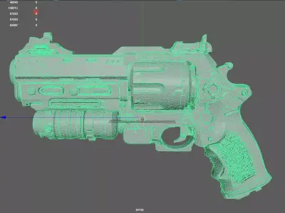 Stylized Pistol 3D model