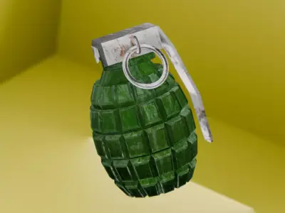 realistic low poly grenade 3d model Low-poly 3D model