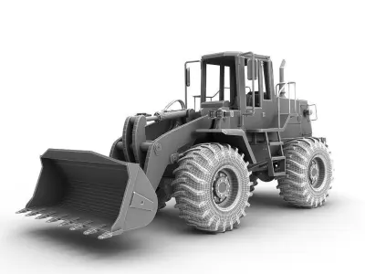 Wheel Loader 3D model 11