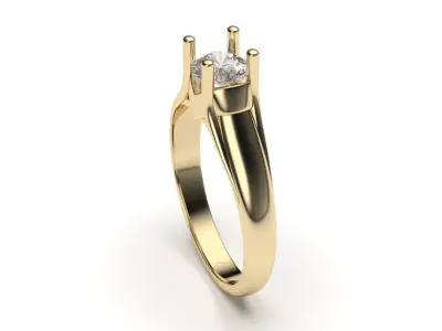 solitaire with ring sizes  8 part S110 3D print model