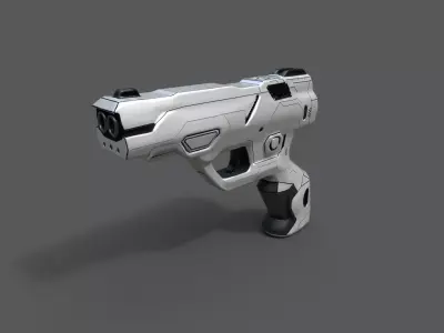 Futuristic Sci-Fi Pistol - Free 3D Model Free 3D model