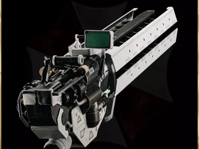 Resident Evil Rail Gun - 3D ASSET - Game Ready - 3D Art Low-poly 3D model