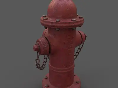 Game Ready  Fire Hydrant Free low-poly 3D model