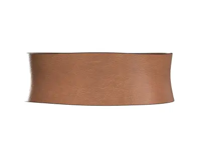 Brown Leather Buckle Belt 3D model