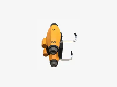 Jetpack Low Poly A01 - SciFi Character Design Low-poly 3D model