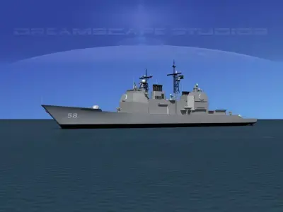 Ticonderoga Class Cruiser CG58 USS Philippine Sea 3D model
