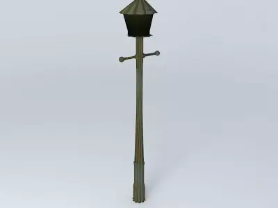 Eco Rail TrackStation LampDummy Old Steam Days Free 3D model