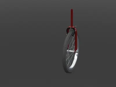Cycle wheel assembly Free 3D model