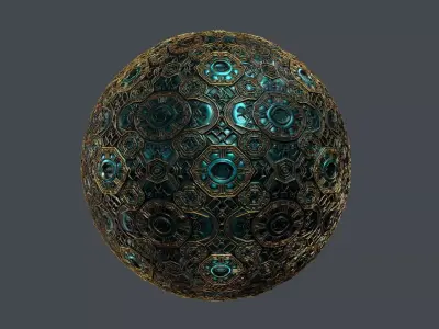 Steampunk Seamless PBR Texture 03 Texture