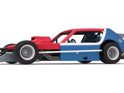 Vintage Asphalt Modified stock car V10 Scale 1 to 25 3D print model