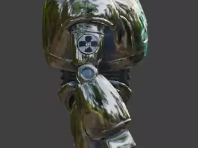 Vintage Atompunk Nuclear Companion 3D Model Low-poly 3D model