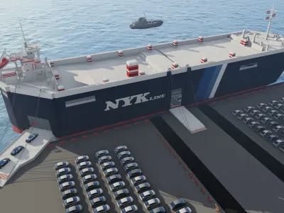  Roro Panama Ship 3D model