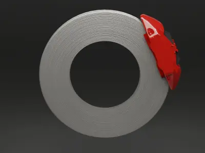 Five spoke standard car wheel Free 3D model